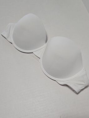 White Smooth Strapless  Bra - Seamless Push Up Support Underwire 80B 36B